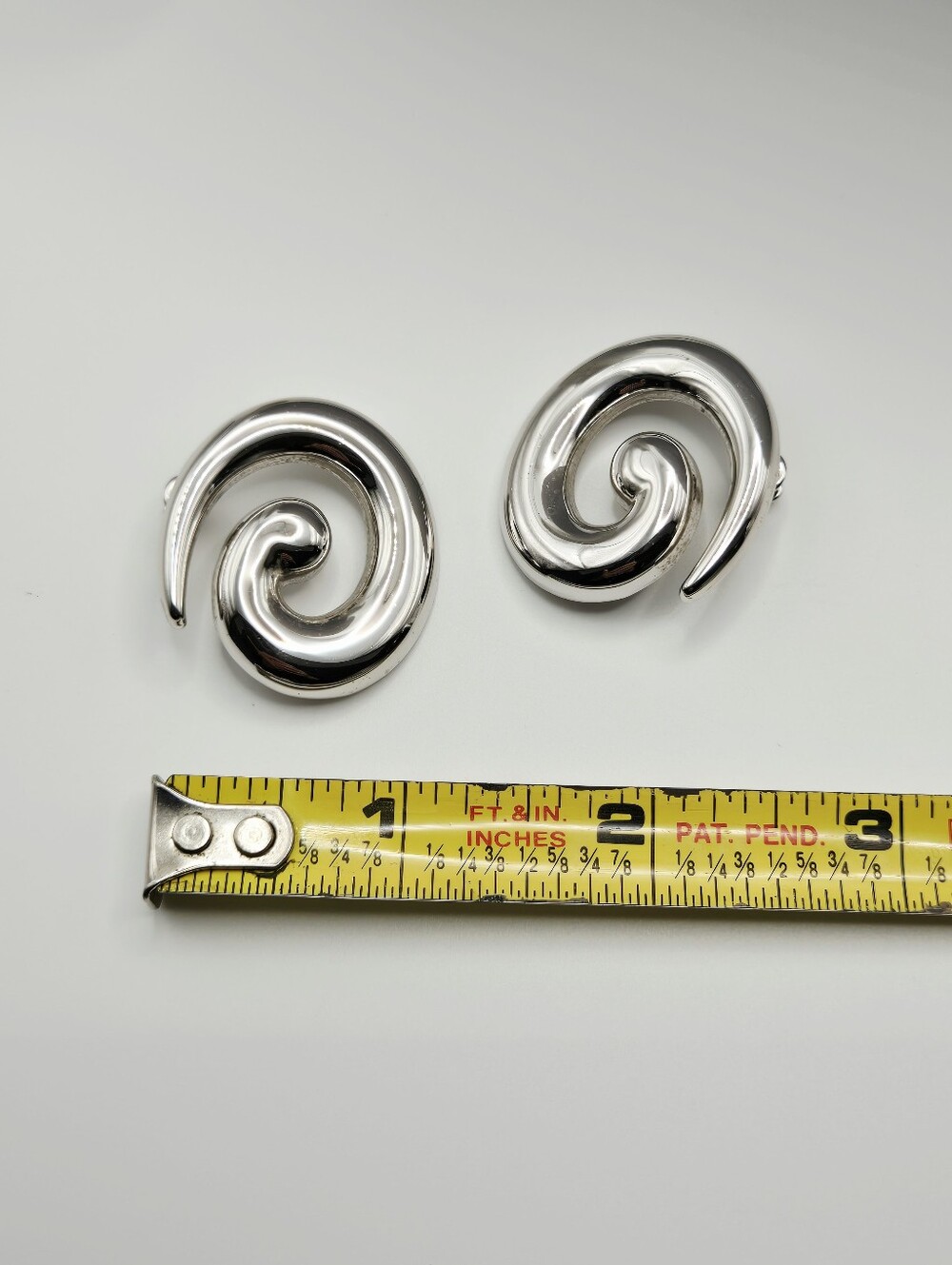 Monet Polished Silver Spiral Post Earrings - Picture 8 of 15